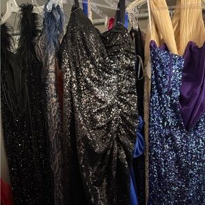 Elegant Black Sequin Dress